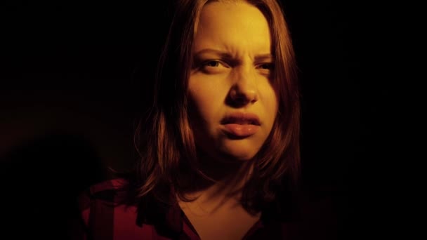 Teen expressing disgust 4K - Filmmaterial, Video