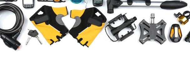 Set of bicycle accessories  - Фото, изображение