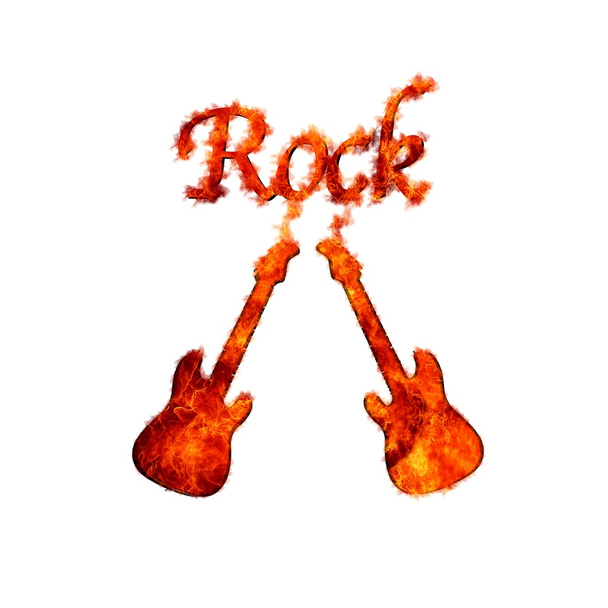 Rock vlam. - Foto, afbeelding