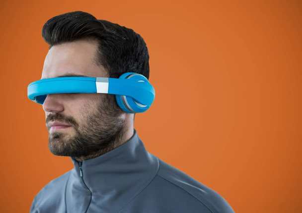 Man in virtual reality headset  - Foto, Imagen