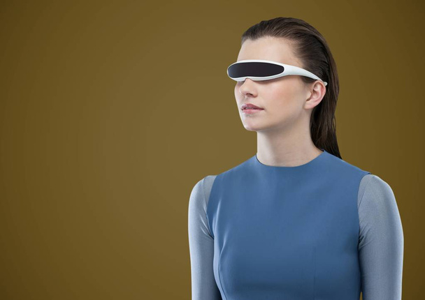 Woman in virtual reality headset  - Foto, afbeelding