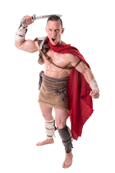 Man in gladiator armor - Foto, imagen