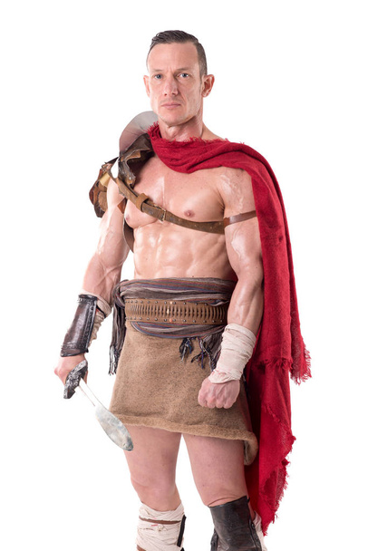Man in gladiator armor - Zdjęcie, obraz