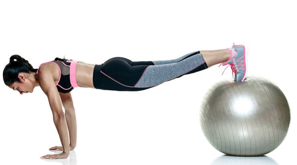 woman fitness exercises isolated - Фото, зображення