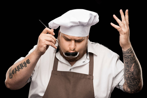 Professionele chef-kok met bolletje  - Foto, afbeelding