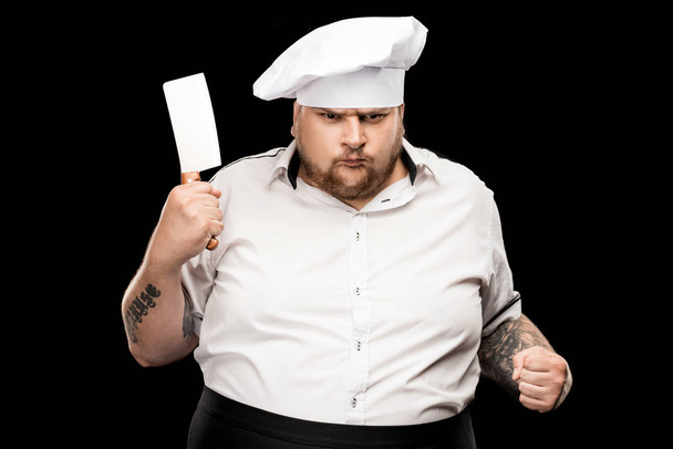 Professionele chef-kok met mes - Foto, afbeelding
