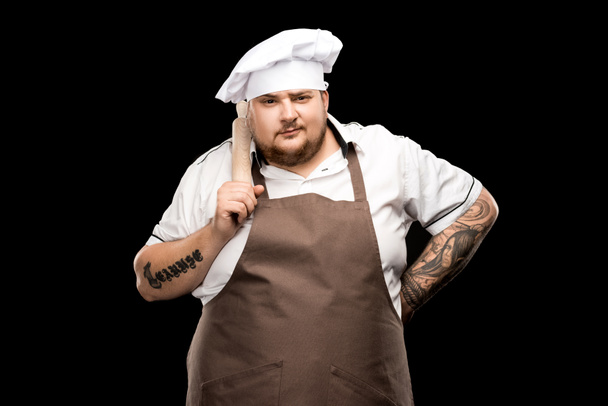 chef tenant rouleau à pâtisserie
  - Photo, image