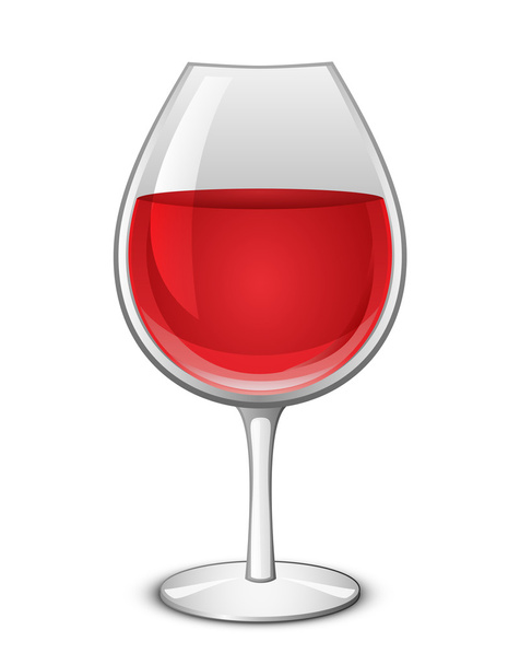 Glas wijn - Vector, afbeelding