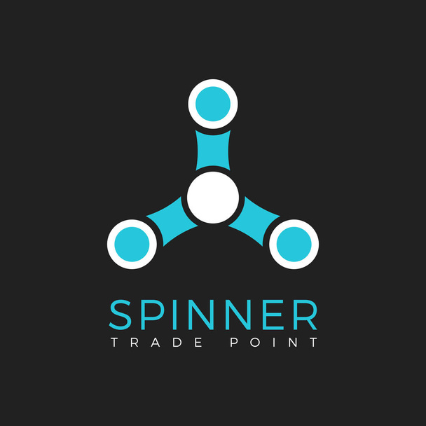 Logotipo del vector del hilandero. Icono de spinner aislado. Spinner punto de comercio ilustración
. - Vector, Imagen
