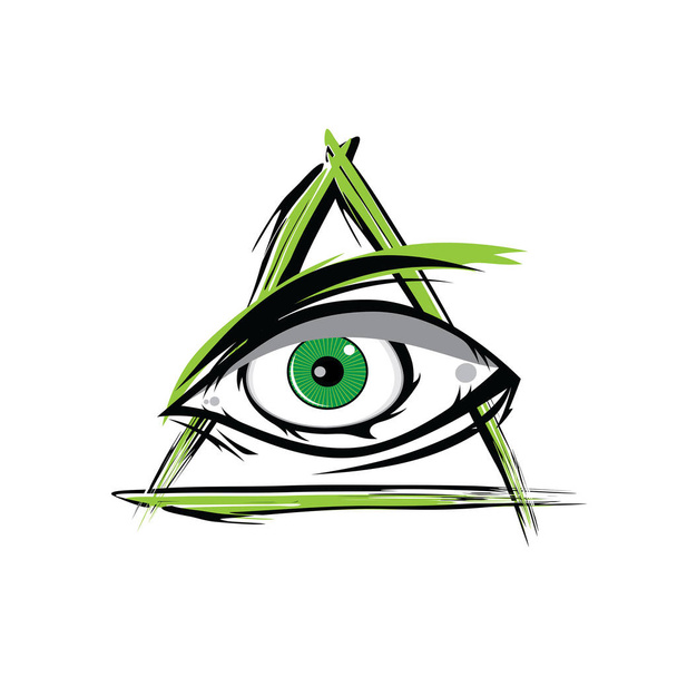 Az All Seeing szem ikonra - Vektor, kép