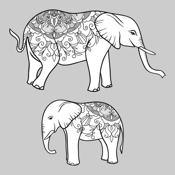 Vektorillustration Elefant - Vektor, Bild