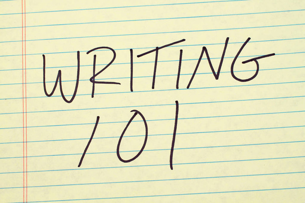 Writing 101 On A Yellow Legal Pad - Photo, Image