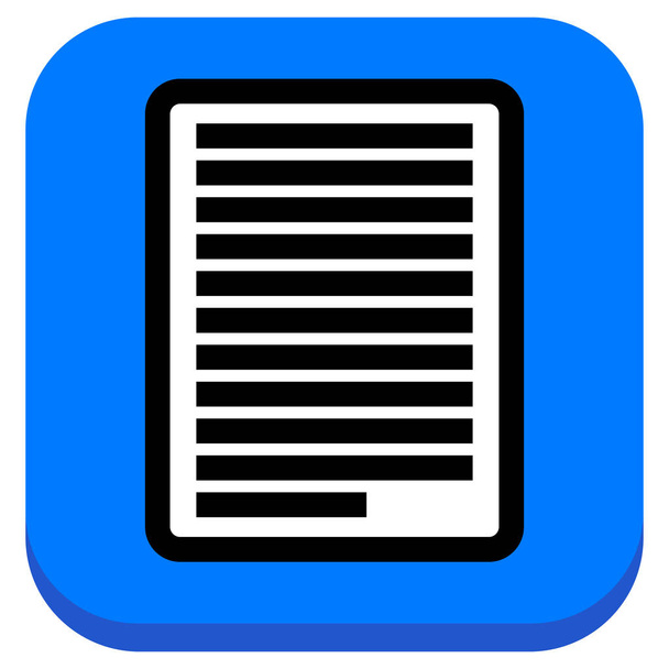 Simple notepaper icon - Vector, afbeelding