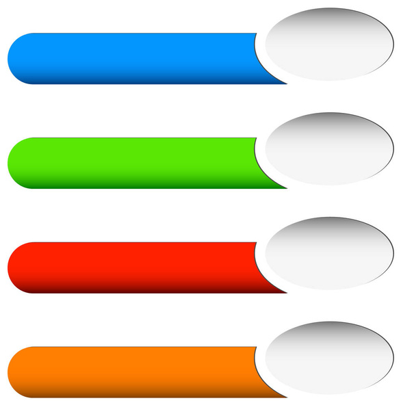 Conjunto de botones rectangulares Web
 - Vector, Imagen
