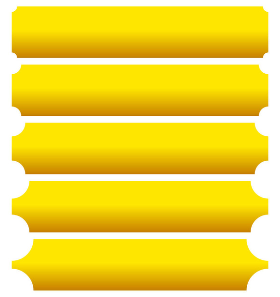Σύνολο σχημάτων banner μεταλλική πλάκα - Διάνυσμα, εικόνα