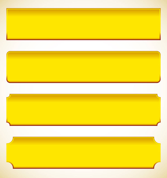 Σύνολο σχημάτων banner μεταλλική πλάκα - Διάνυσμα, εικόνα