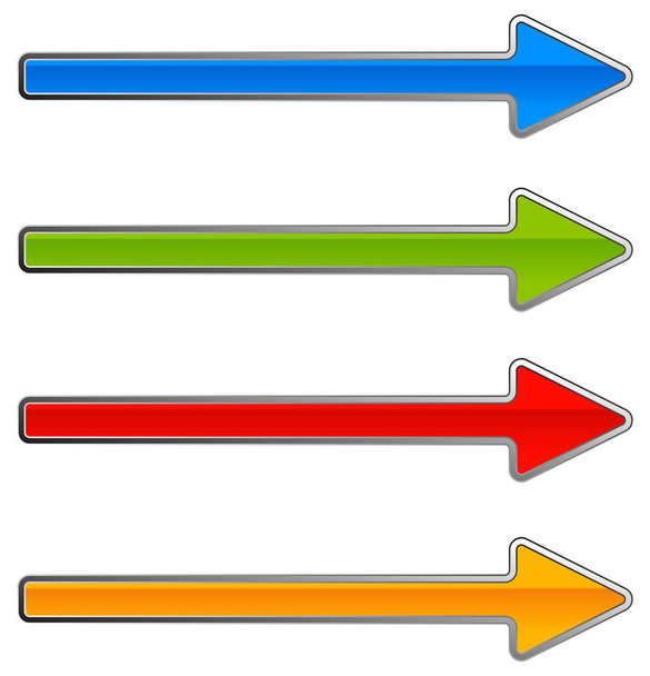 Arrow shapes in different colors - Vektor, obrázek