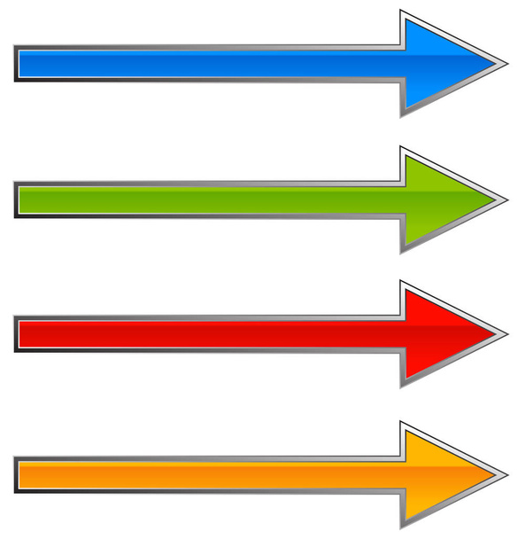Arrow shapes in different colors - Vektör, Görsel