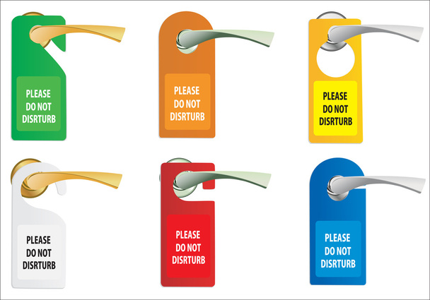 Door knob or hanger sign - do not disturb - Vettoriali, immagini