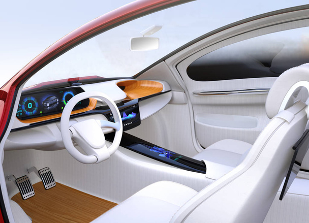 Concepto interior de coche autónomo
 - Foto, Imagen