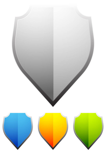 Glossy blank shield shapes - Vektor, Bild