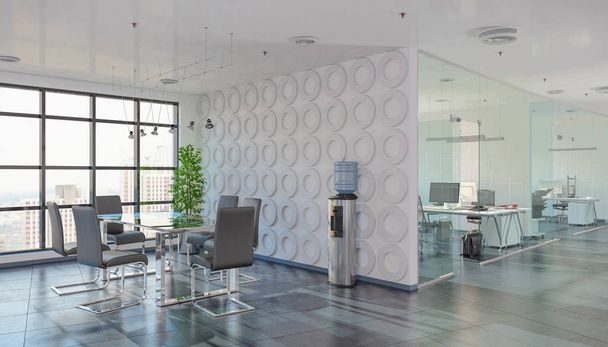 3D рендеринг - офис открытого плана - офисное здание
 - Фото, изображение