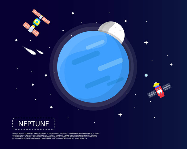 Neptune et Pluton du système solaire i illustration design
 - Vecteur, image