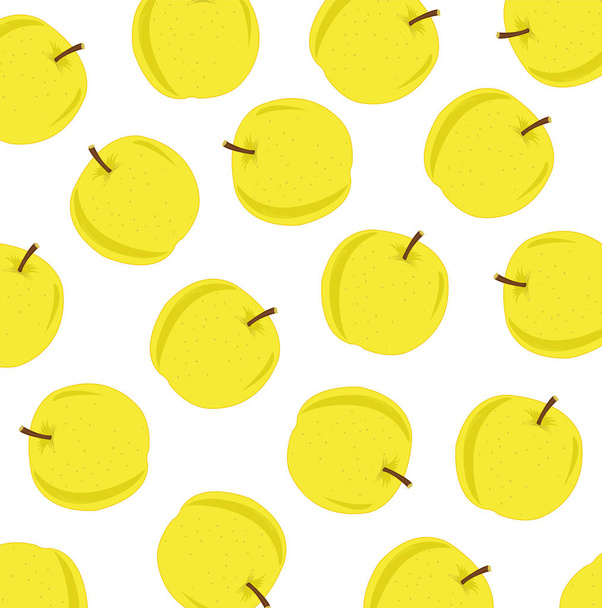 Much yellow apples - Vector, Image