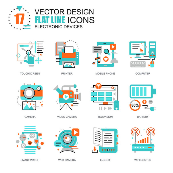Web design icons set - Vector, afbeelding