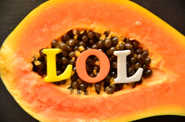 Wort lol auf einem abstrakten - Foto, Bild