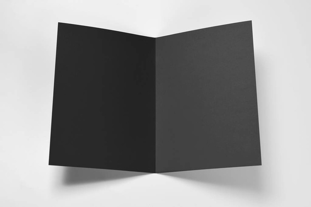 Blank black open card  - Foto, Imagen