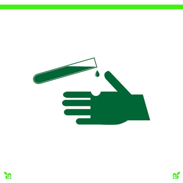 test tube icon risk - Vector, Image