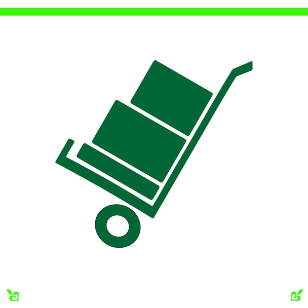 handcart pictogram illustratie - Vector, afbeelding