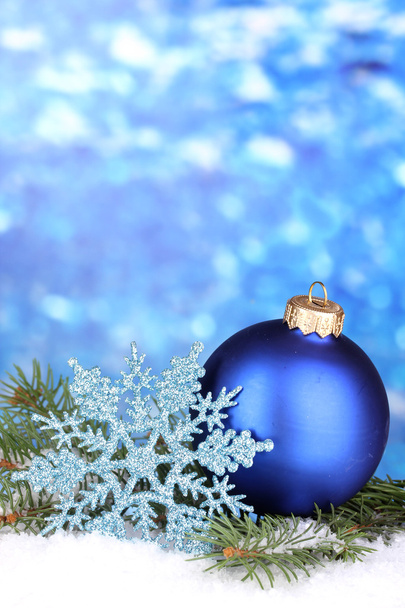 Christmas decoration on blue background - Valokuva, kuva