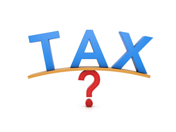 Steuerkonzept mit Fragezeichen - Foto, Bild