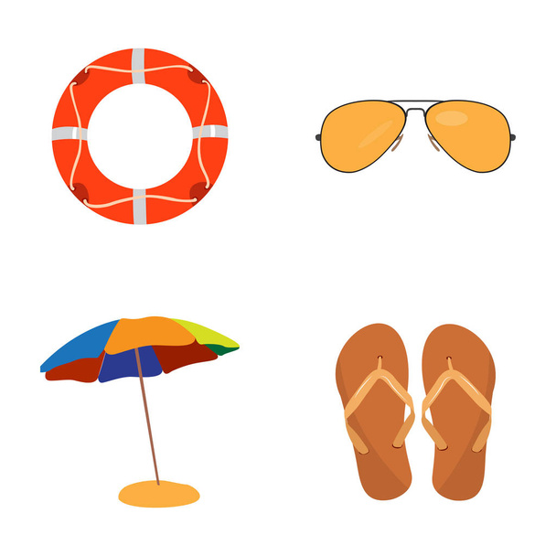 Set of summer icons - Vektor, Bild