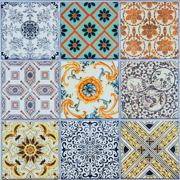 keramische tegels patronen uit Portugal. - Foto, afbeelding