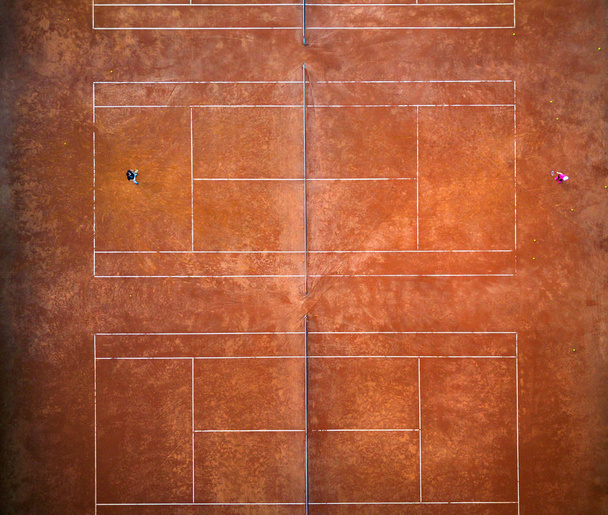 Luftaufnahme des Tennisplatzes - Foto, Bild