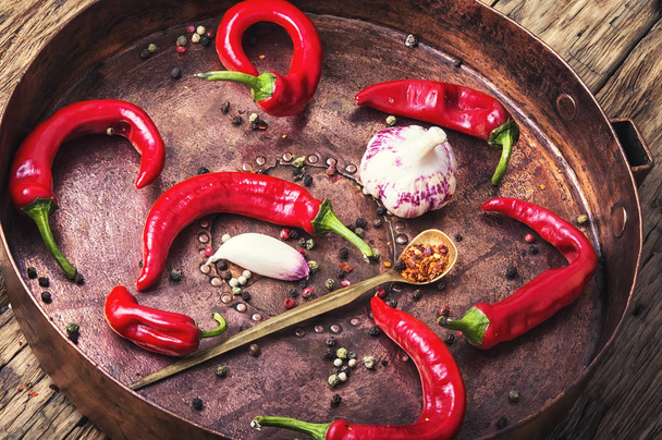 Spicy oriental spice red pepper - Foto, Imagem