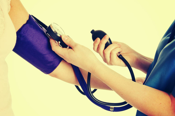 Nurse Checking Blood Pressure - Photo, Image