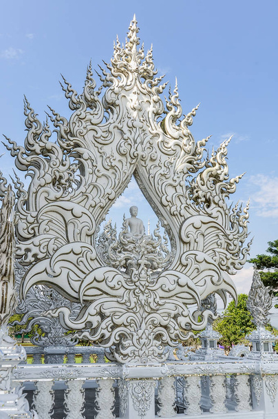 Sculpture details in White Temple in Chiang Rai, Thailand - Fotografie, Obrázek