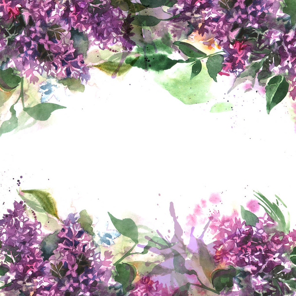 watercolor illustration lilac. - Foto, Imagem