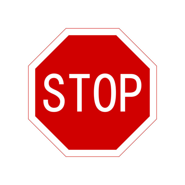 Icona del vettore stop sign - Vettoriali, immagini