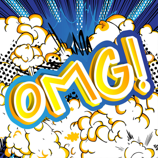 Omg! - Vector illustrated comic book style expression. - Vector, Image