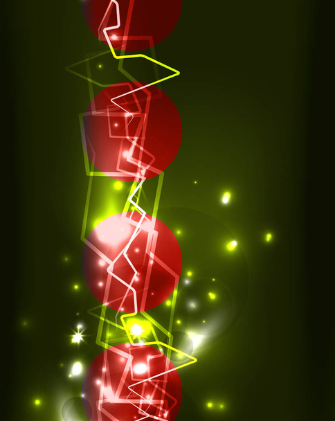 Neon bliksem vector achtergrond - Vector, afbeelding