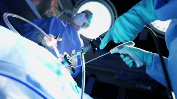  χειρουργική ομάδα εκτέλεση Λαπαροσκοπικής Χειρουργικής - Πλάνα, βίντεο