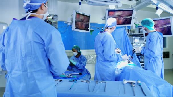 male and training in Laparoscopy surgery  - Footage, Video