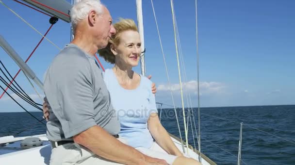 couple on their sailing yacht  - Footage, Video
