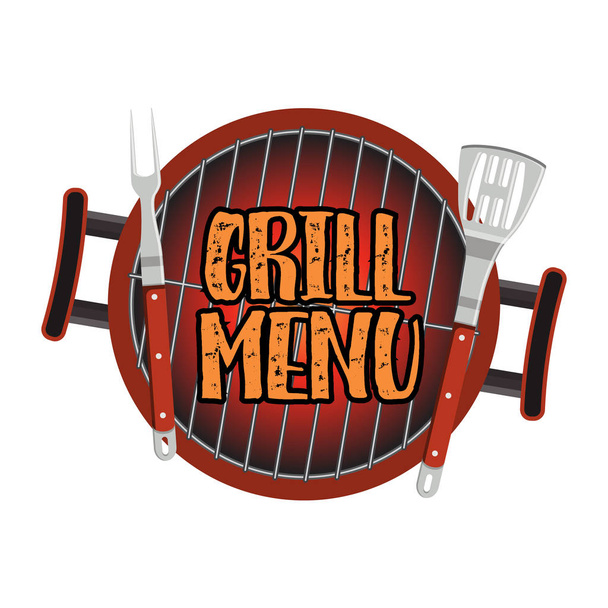 szablon projektu karty menu grill - Wektor, obraz