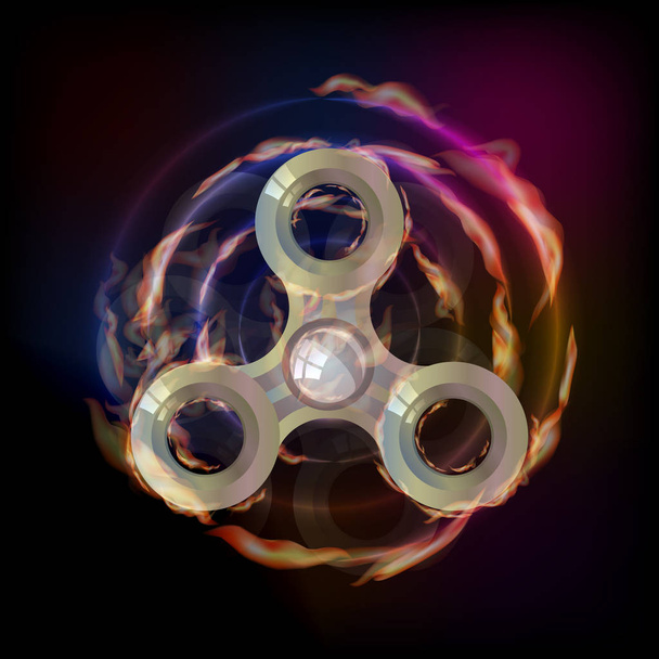 Spinner metal rotated. volume - Wektor, obraz